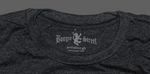 1999 REISSUE - Original BSG Script T-shirt in Charcoal & Light Grey Ink.