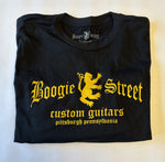 1999 REISSUE - Original BSG Script T-shirt in Black & Gold Ink.